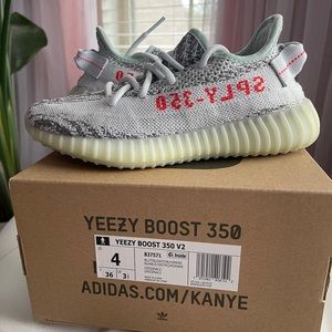 Adidas Yeezy Boost 350 V2 Blue Tint - Size: 4 (Worn 2x)